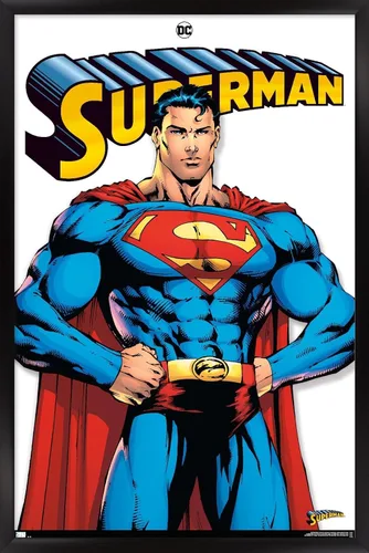 Vista 8 de DC Comics Superman Feature Series - Póster de pared, 22.4 pulgadas de largo x 14.7 pulgadas de ancho, versión enmarcada de madera de granero
