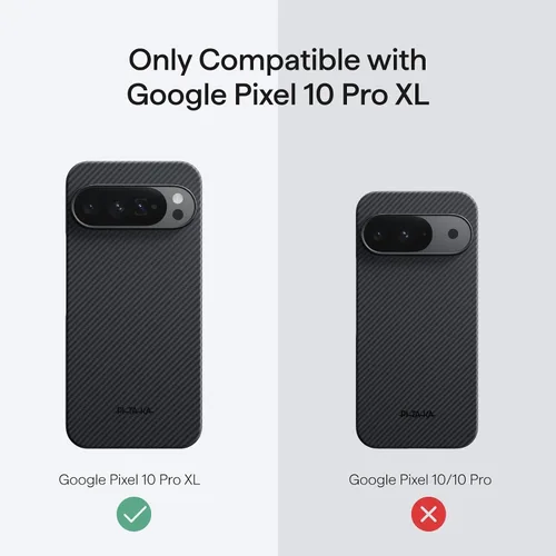 Vista 6 de pitaka Funda para Pixel 10 Pro XL de 6.8 pulgadas, funda ultradelgada para Google Pixel 10 Pro XL con sensación táctil sin funda, tejido de fibra