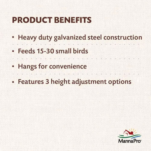 Vista 4 de Alimentador colgante para aves Harris Farms , Metal