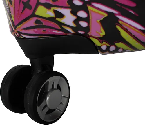 Vista 5 de Betsey Johnson Maleta rígida de equipaje de 3 piezas con ruedas giratorias (20 pulgadas, 26 pulgadas, 30 pulgadas) (talla única, puntal flamenco)..