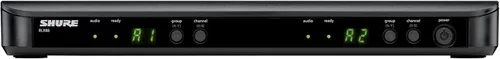 Vista 3 de Sistema de micrófono inalámbrico Shure BLX288/B58 - Vida útil de batería de 14 horas, rango de 300 pies, UHF Incluye (2) micrófonos vocales