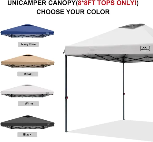 Vista 12 de KAMPKEEPER Cubierta de Repuesto Superior para Carpa Toldo Emergente con Ventilación de Aire y Correa Elástica Ajustable, Poliéster Resistente a Azul