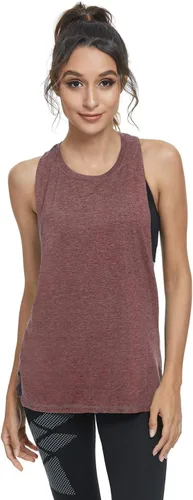 Vista 2 de Cosy Pyro - Camisetas deportivas sin mangas para mujer, camisetas atléticas y ligeras para correr, entrenar, gimnasio, yoga, paquete de 4