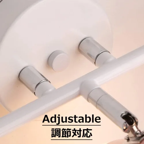 Vista 3 de Lámpara de pared ajustable de 3 cabezales sin taladrar, con interruptor de temporizador regulable, con certificación UL, de 5 pies, compatible
