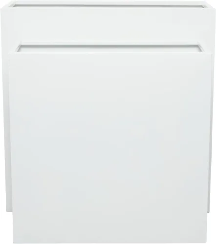 Vista 4 de Deco 79 Maceta de metal para interiores y exteriores, maceta rectangular grande, juego de 2 macetas de 28 pulgadas, 24 pulgadas de alto, color blanco