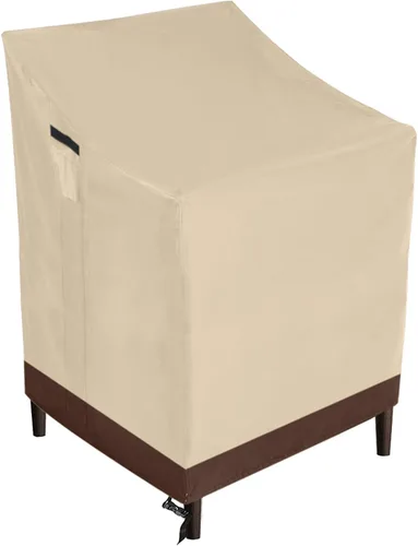 Vista 16 de ABCCANOPY Funda para silla de patio, apilable, impermeable, para exteriores, duradera, resistente a los rayos UV, de poliéster, funda para muebles