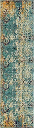 Vista 27 de Unique Loom Vita Collection - Alfombra tradicional saturada de medallones florales saturados sobre teñidos, 2 pies 2 pulgadas x 3 pies, azul Azul