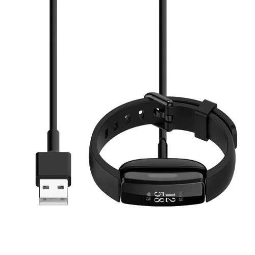 Vista 4 de FitTurn Compatible con Fitbit Inspire 2 y HR Cargador USB Cable de carga 11.8 in y 39.4 in Negro