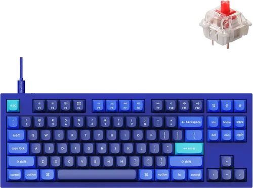 Vista 21 de Keychron Q3 QMK/VIA Teclado mecánico personalizado con cable, diseño sin llave de aluminio completo, macro programable con interruptor marrón