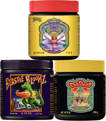 Vista 7 de FoxFarm Paquete de Trío de Nutrientes Solubles - Open Sesame, Beastie Bloomz, Cha Ching, Fertilizantes de Alto Octanaje para Hidropónico y Suelo