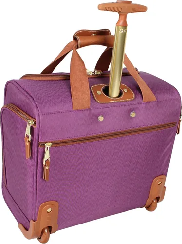 Vista 2 de Steve Madden maleta Bolsa con Ruedas veliz debajo del asiento, Púrpura), D4041-50-WT