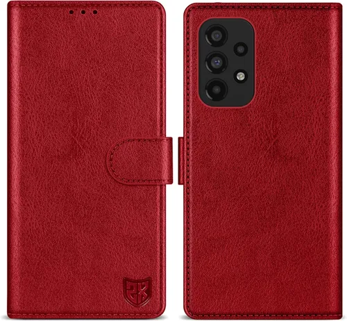 Vista 8 de ZZXX Funda tipo cartera para Samsung Galaxy A53 5G con bloqueo RFID, ranura para tarjetas, función atril, cierre magnético, funda protectora de Negro