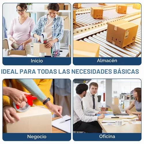 Vista 7 de Cinta de embalaje marrón de 2 pulgadas x 60 yardas, 3 rollos con dispensador - Cinta de sellado de paquetes resistente para envío, mudanza