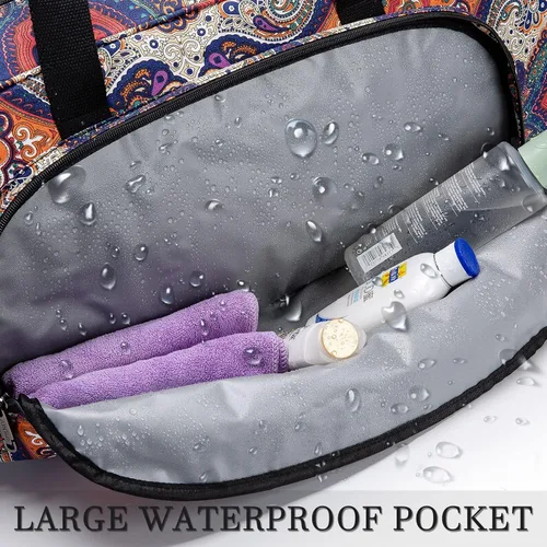Vista 6 de AROME Bolsa para esterilla de yoga para mujeres y hombres, bolsa de yoga grande de lona para 1/4 pulgadas, 1/3 pulgadas, 2/5 pulgadas, 1/2 pulgadas