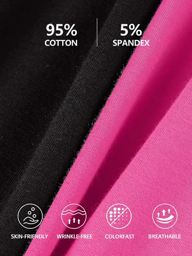 Vista 105 de Camisa Attraco de algodón, con tirantes estilo espagueti, con brasier incorporado, 2 paquetes, para mujer