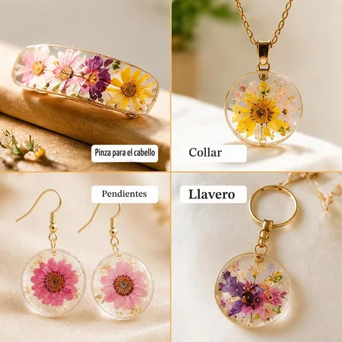 Vista 9 de 80 piezas de flores prensadas para resina con pinzas curvadas 80 piezas multicolor surtidas