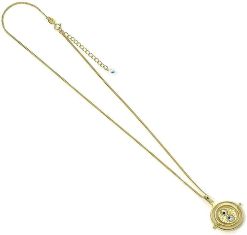 Vista 2 de Time Turner - Collar de plata de ley bañado en oro con cristales, Plata esterlina, Cristal