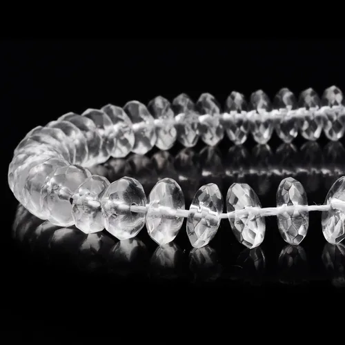 Vista 16 de RUBYCA Natural AAA Grado Blanco Claro Cuarzo Cristal Crackle Redondo Perlas Joyería Fabricación 1 Strand 0.157 in