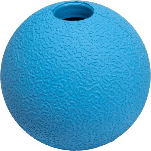Vista 3 de Amazon Basics Juguetes para Perros, Pelotas de Goma Interactivas para Buscar, (Paquete de 2), 3 Pulgadas, Azul, Naranja