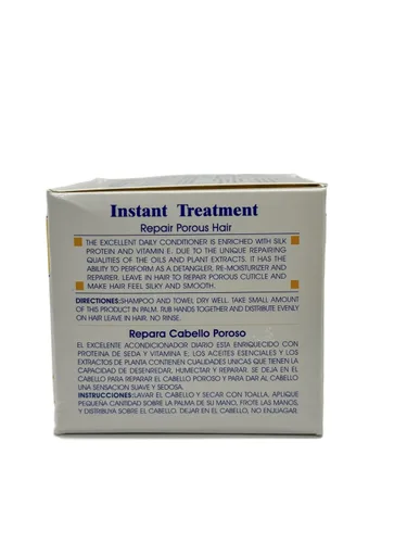 Vista 5 de Chihtsai Tratamiento instantáneo No. 12, acondicionador reparador de cabello poroso (con elegante peine de cola de acero) proteína de seda