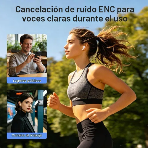 Vista 7 de AI Translation Earbuds Real Time Bluetooth Earphones for Overseas Study White