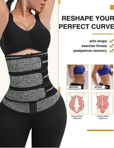 Vista 2 de Corsé Top Sudor Cintura Entrenador De Neopreno Para Mujeres Hombres Cincher Cuerpo Shaper Para Pérdida De