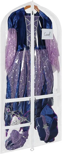 Vista 24 de Univivi Bolsas de PVC transparente para disfraz de baile, bolsa de ropa de 35 pulgadas para competiciones de baile, con 3 bolsillos separados