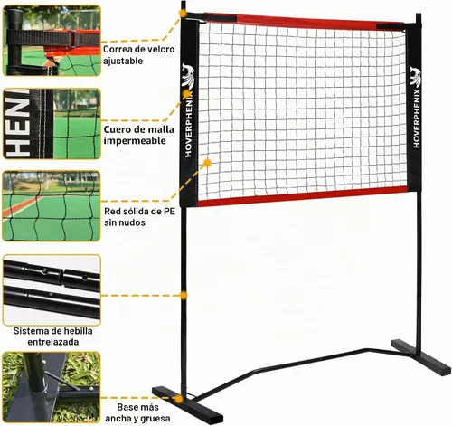 Vista 2 de Small Pickleball Net Set - 4FT/10FT Dink Rebounder Net with Paddle Set of 2