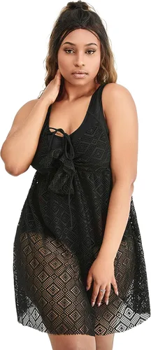Vista 2 de Wantdo - Traje de baño para mujer con estampado de flores, talla grande
