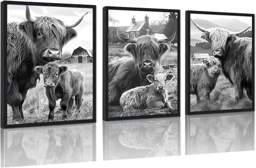 Vista 53 de 3 piezas modernas de lienzo de león de animales salvajes, pinturas de retratos de familia de leones, decoración de pared, obras de arte de sala