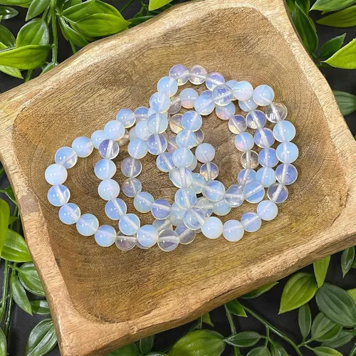 Vista 451 de Gem Avenue Handmade Round Bead Stretch Bracelet Unisex Natural Stone Beaded Jewelry for Men & Women, Elastic Wristband for Daily Wear