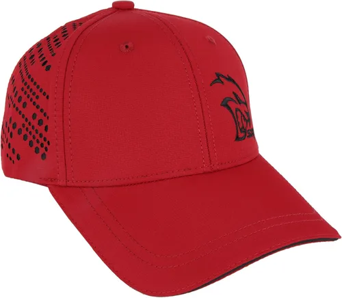 Vista 6 de Dodge Sombrero bordado SRT Hellcat Performance con protección UV y absorción de humedad para hombre Gorra de papá, Rojo/Negro