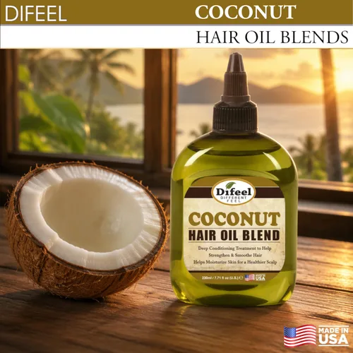 Vista 3 de Difeel Aceite de coco acondicionador profundo para el cabello, 7.1 onzas (paquete de 3)