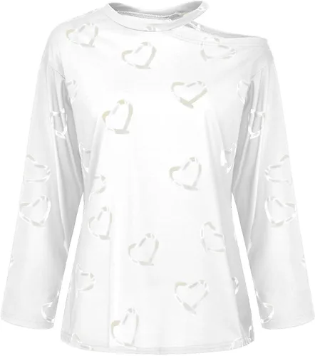 Vista 4 de Camisetas casuales para mujer, cuello redondo, casual, color azul marino, ajuste seco, Blanco