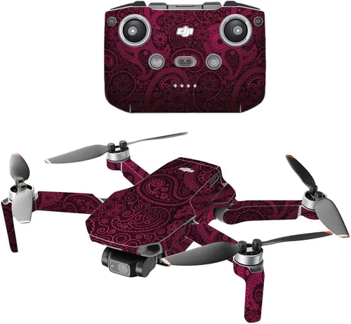 Vista 12 de MightySkins - Compatible con DJI Mini 2 Dron portátil - Negro abstracto Funda protectora de vinilo duradera y única Fácil de aplicar, quitar
