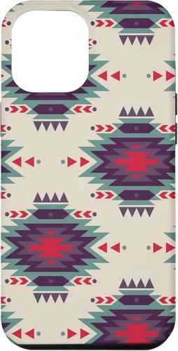 Vista 26 de Funda única con diseño azteca navajo rojo turquesa occidental para iPhone 17