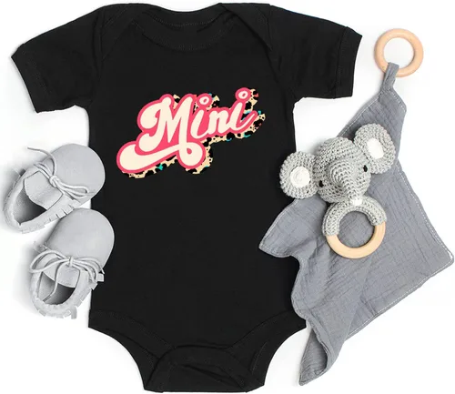Vista 2 de Camisetas para mamá y mini, trajes a juego para mamá y yo, para recién nacido, niña, niño, camiseta retro a juego para mamá e hija