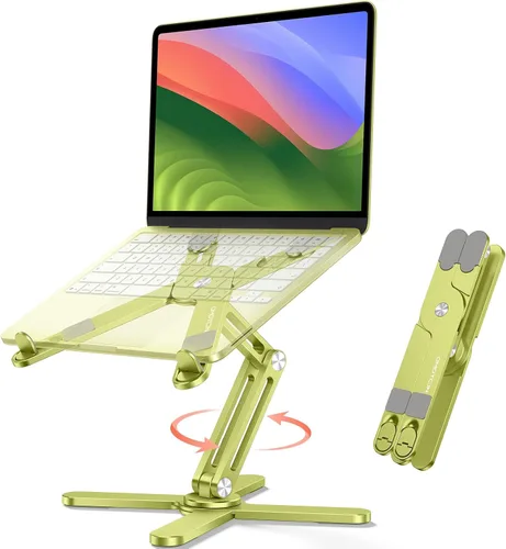 Vista 12 de OMOTON LA10 - Soporte giratorio para portátil de 360°, plegable para Negro