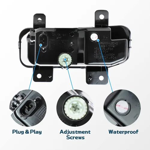 Vista 5 de Luz antiniebla LED compatible con Dodge Ram 2500 3500 2019 2020 2021 2022, montaje de luces antiniebla de parachoques delantero con soporte
