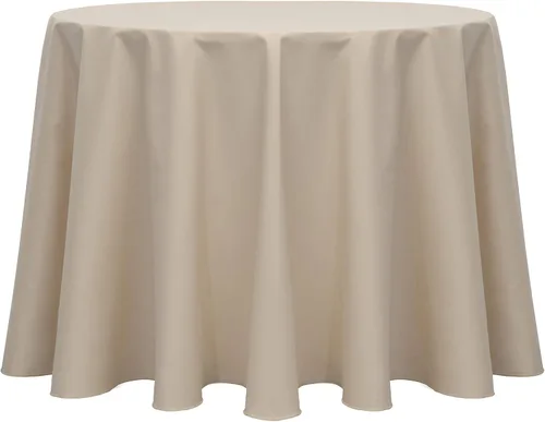 Vista 10 de Ultimate Textile Mantel redondo de sarga de polialgodón de 102 pulgadas, color amarillo limón