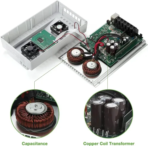Vista 3 de Controlador solar MPPT de 100 amperios, entrada de 100 V, batería de litio LiFePO4 (plomo ácido AGM), voltaje de entrada máximo 100 V, potencia 1300