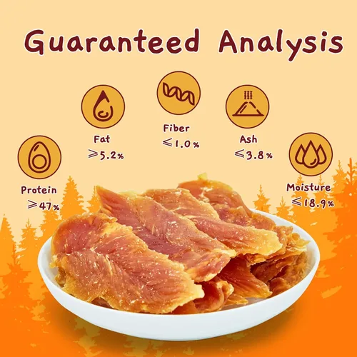 Vista 3 de Jungle Calling Dog Treats - Golosinas de entrenamiento de carne seca de pollo, aperitivos tostados lentos para perros medianos y grandes, golosinas