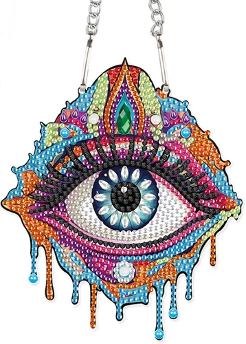 Vista 21 de AiYuanzsh Animal Parrot DIY Kits de Pintura de Arte de Diamante de Acrílico Colgante Pendientes de Arte de Diamante de Rinstone Especialmente