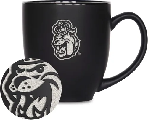 Vista 43 de Rico Industries - Taza de cerámica mate negra con grabado láser estándar de 15oz para NCAA (escuelas T & U) - Para bebidas calientes o frías