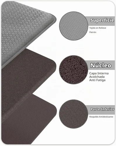Vista 5 de Color&Geometry - Alfombra antideslizante para cocina Gris