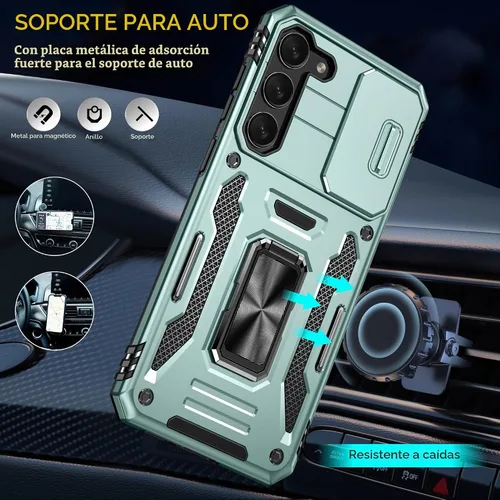 Vista 6 de ANGELAS - Funda a prueba de golpes para Samsung Galaxy S23 Plus, parachoques de silicona TPU con protección anticaídas, cubierta deslizante