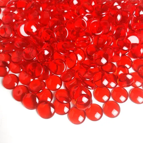 Vista 11 de HappyFiller 1200 PCS gemas acrílicas planas tipo canicas de 0.6" color morado brillante para rellenos de jarrones, confeti de fiesta, centros