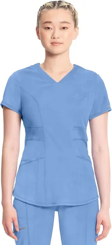 Vista 8 de Infinity Cherokee CK623A - Camiseta de enfermería con cuello en V para mujer, elástica en 4 direcciones, rendimiento superior y comodidad Negro