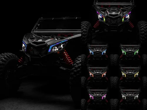 Vista 2 de SuperATV Can-Am Maverick X3 Fang Lights se adapta a varios años Consulta la guía de ajuste