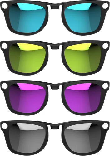 Vista 8 de HIBLOKS Clip polarizado para gafas inteligentes Ray-Ban Meta Wayfarer, Plateado